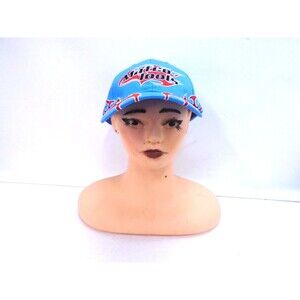 Matco Tools Hat Baseball Cap Flames Y2K Blue Spell Out Graphic Strap Back